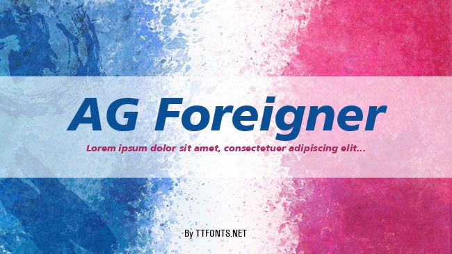 AG Foreigner example
